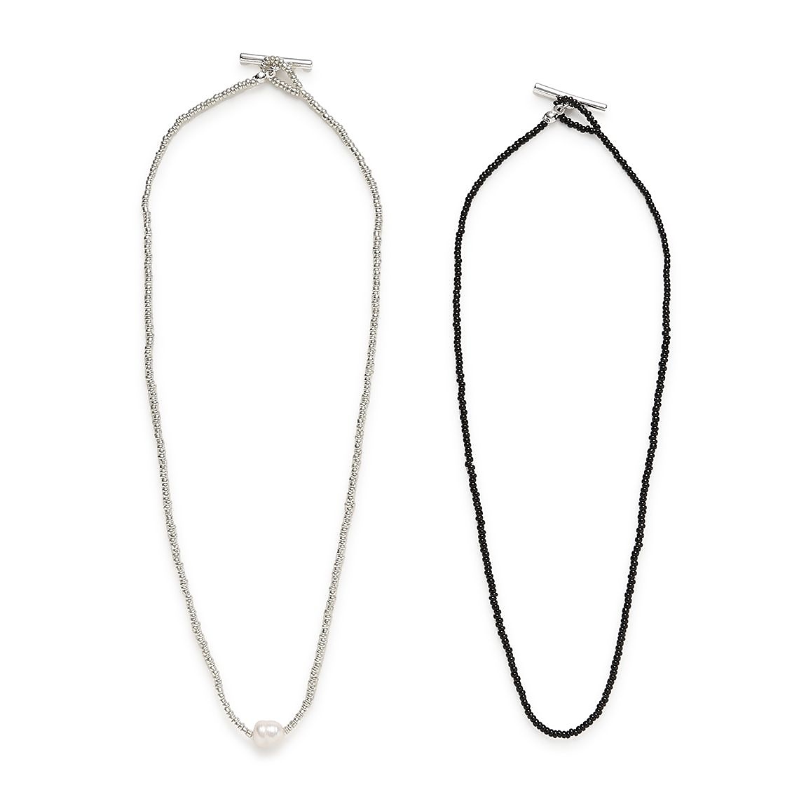 ビーズショートネックレス