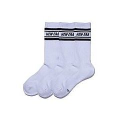 SOCKS CREW 3PAIRS LINE WHI