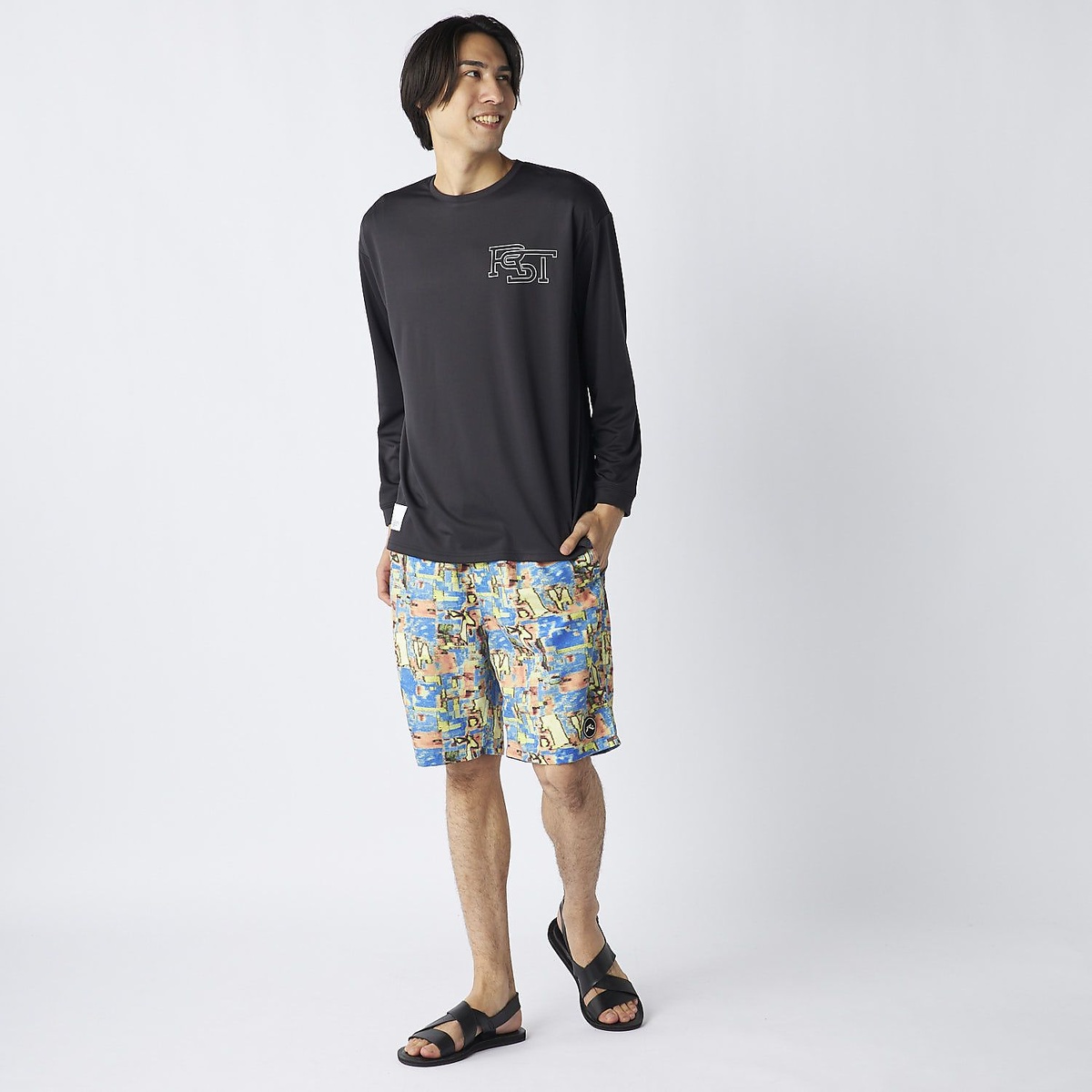 メンズRUSTYナガソデUVTシャツ