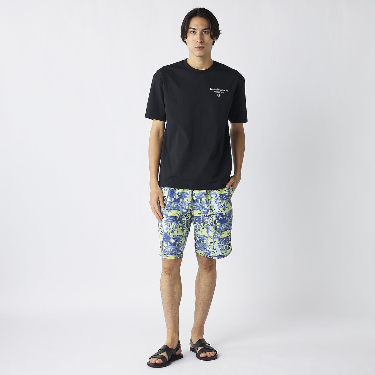 メンズRUSTYハンソデUVTシャツ