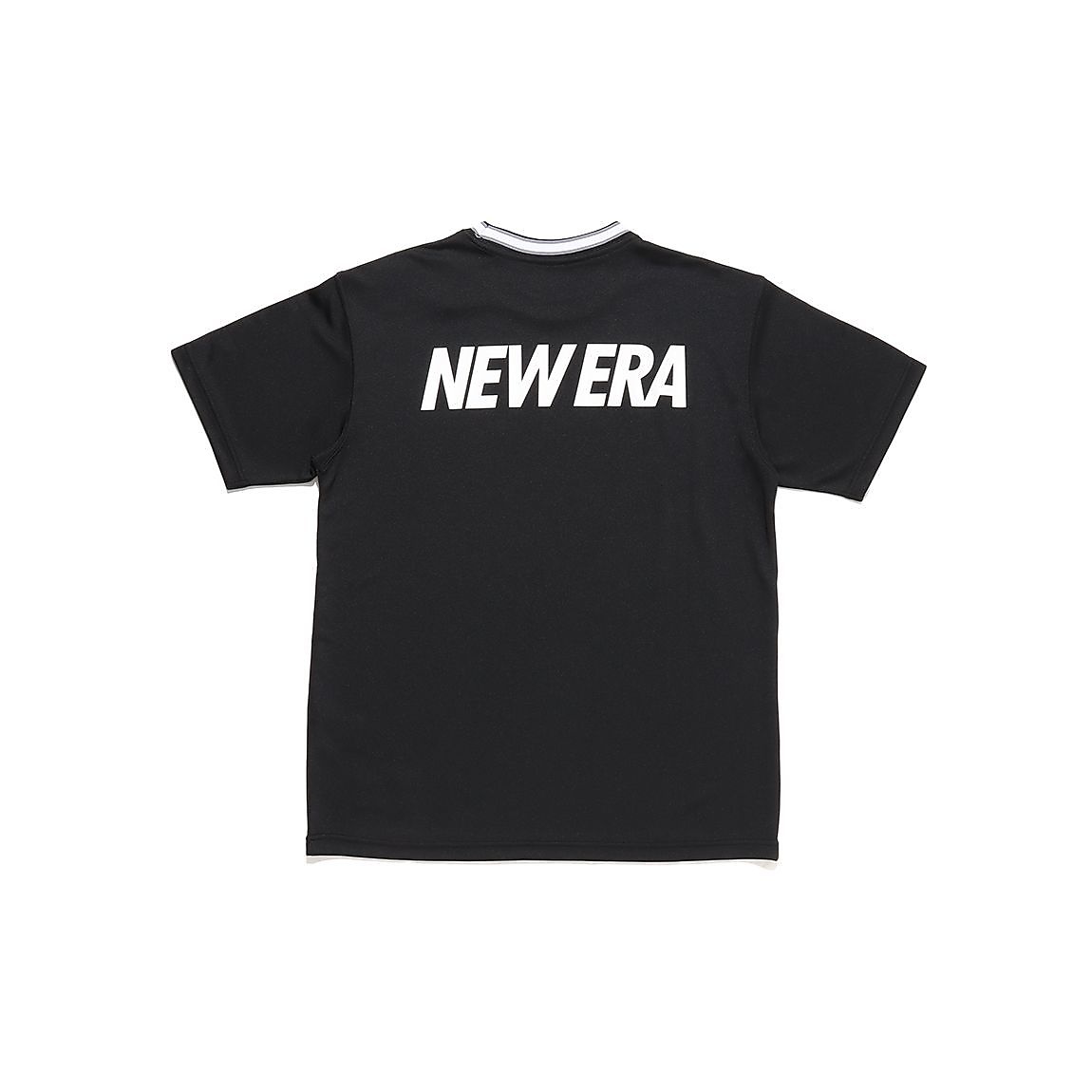 PAB SS TECH STRIPE COLLAR TEE BLK