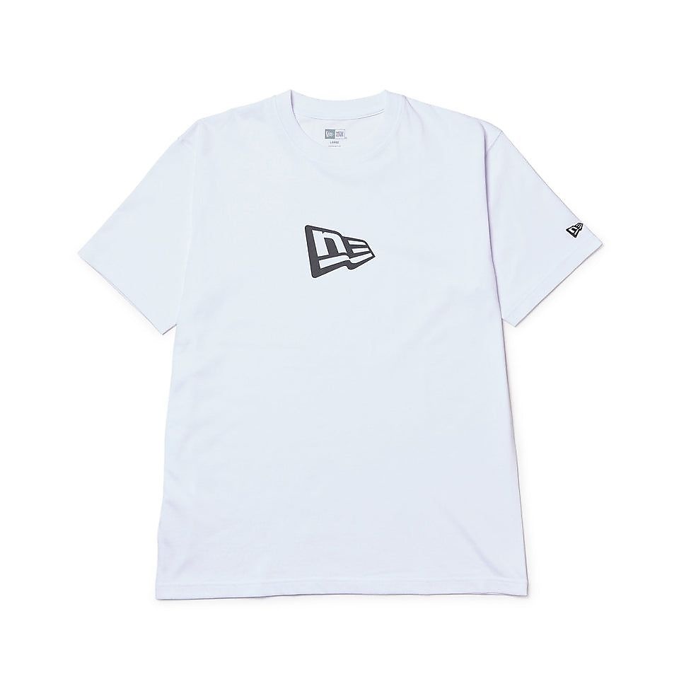 SS CT TEE FLAG LOGO MID WHI 251