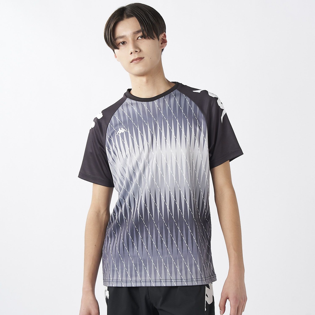 Kappa Jr 半袖シャドー柄シャツ