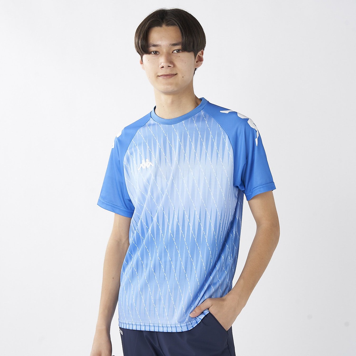 Kappa Jr 半袖シャドー柄シャツ