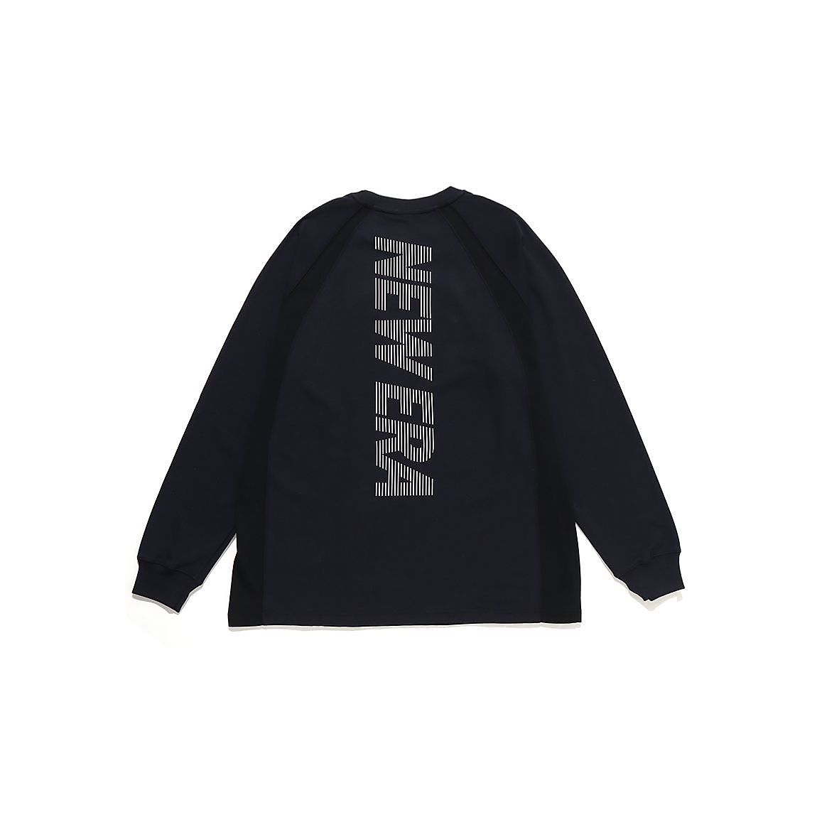 PA LS OS PF TEE VRTCL LOGO NVY BLK