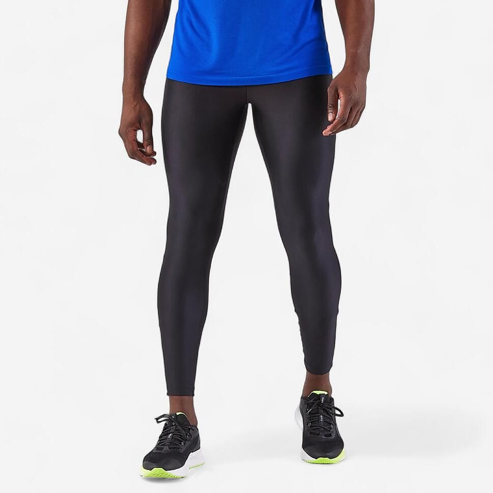 DecathlonメンズロングタイツRUN100ドライ BLK