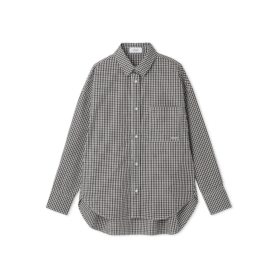 emmiロゴシシュウシャツ