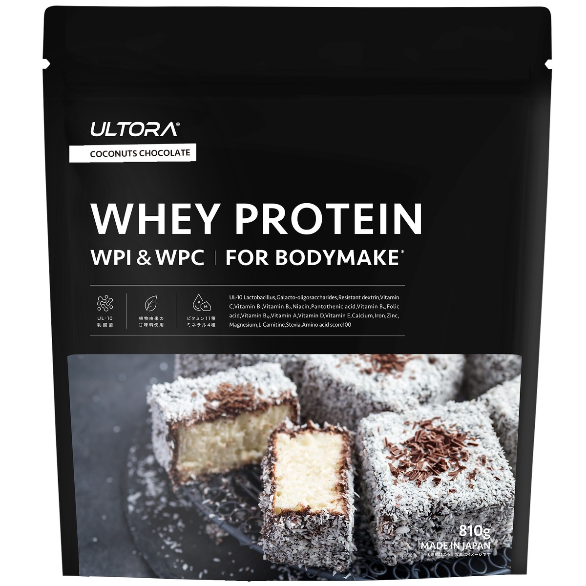 ウルトラホエイプロテインフォーボディメイクココナッツチョコレート810G