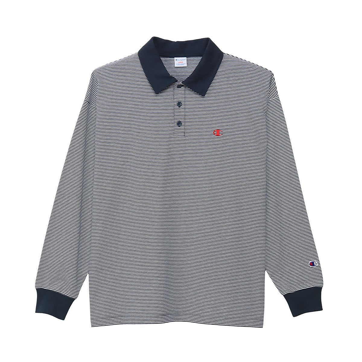 L/S BORDER POLO SHIRT