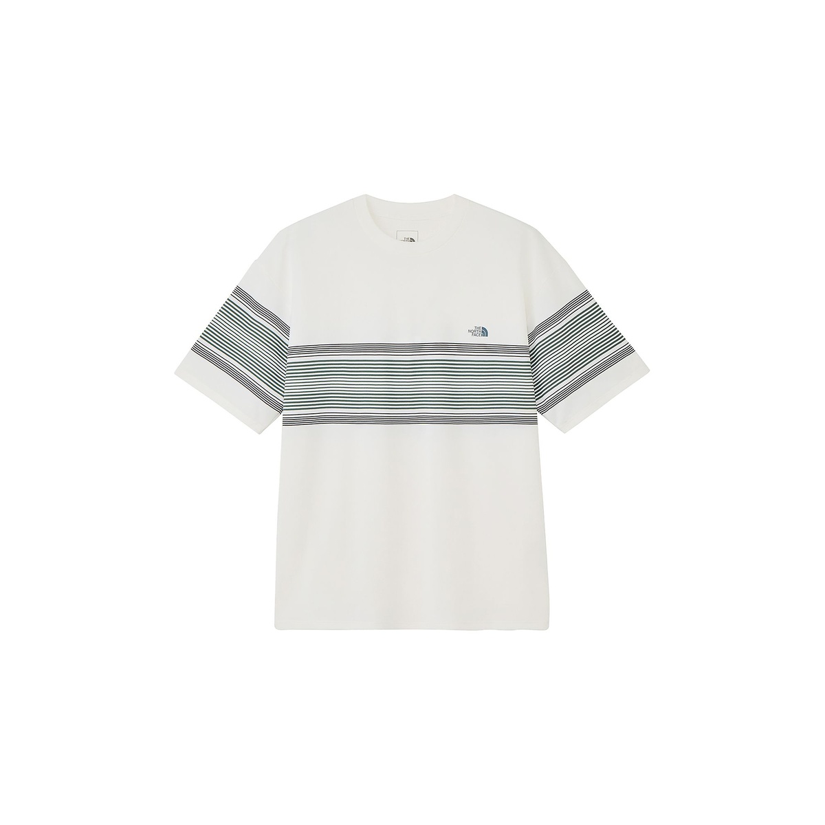 S/S F RUN PN BD CR (ショートスリーブフリーランパネルボーダークルー)