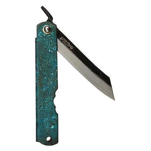 氷輪　肥後守　斑紋青銅色仕上