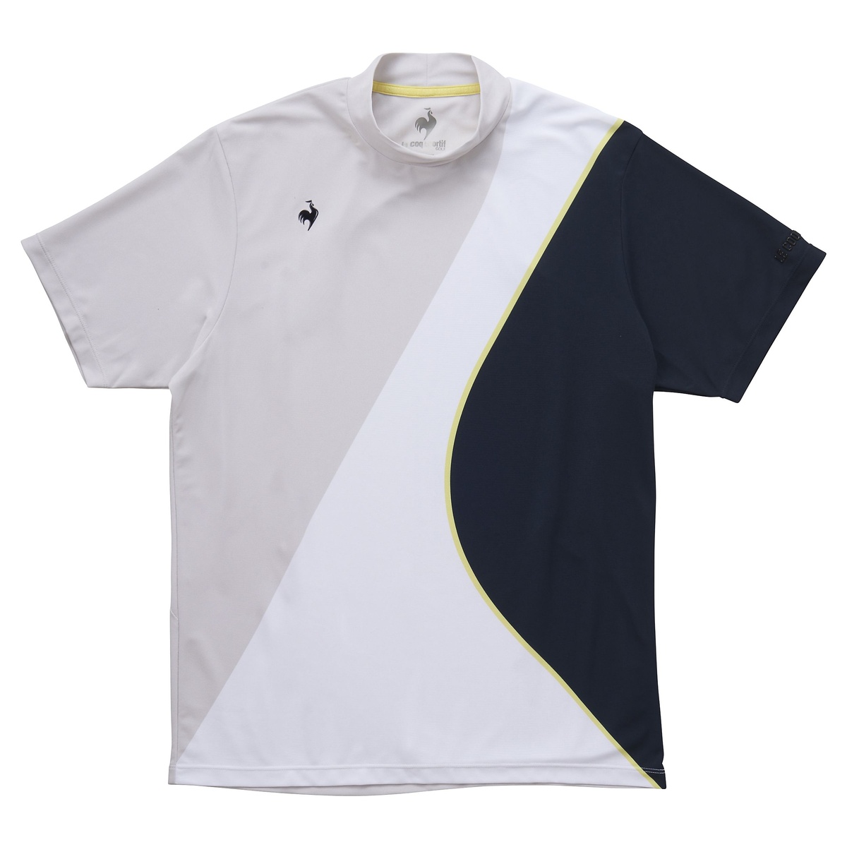 【RIJOUME】トリコロールブロッキングモックネックシャツ/STRETCH FORCER/SUNSCREEN