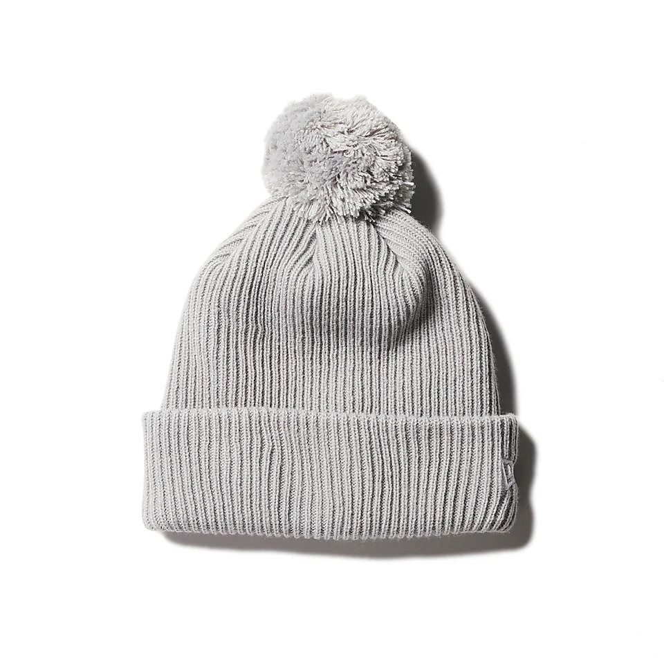 POM PON KNIT RIB GRY