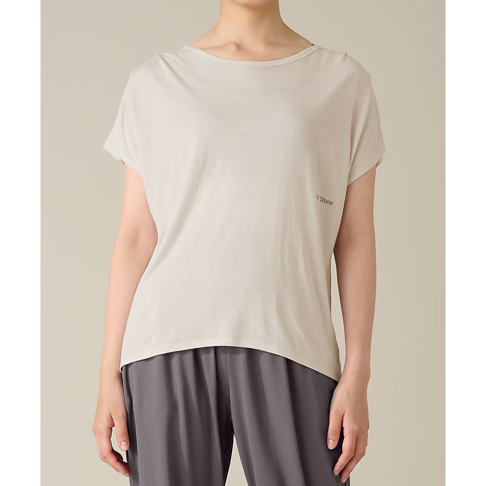 Real Stone フレンチスリーブトップ SAND