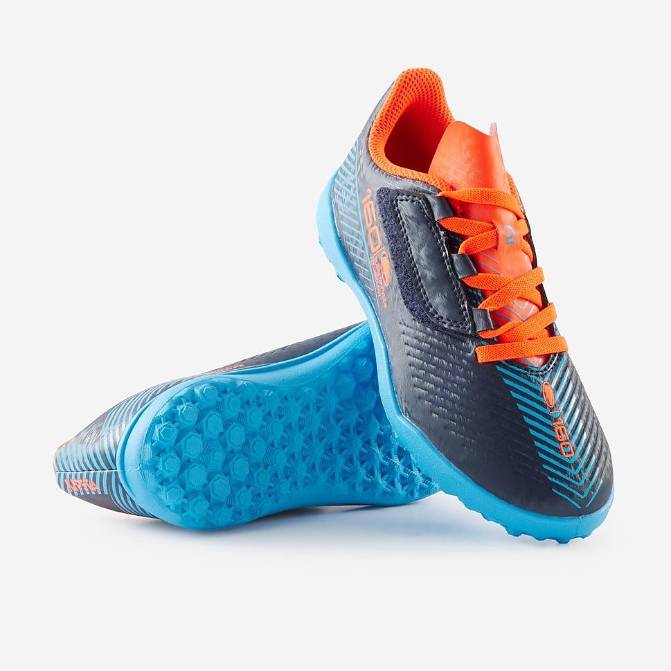 Decathlon キッズ サッカースパイク 面ファスナー 160 Easy Turf NVY