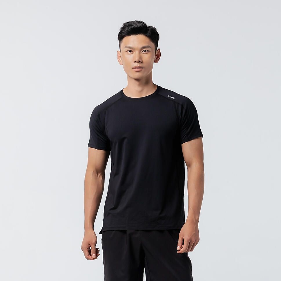 Decathlon メンズ半袖Tシャツ100 ジム・フィットネス BLK