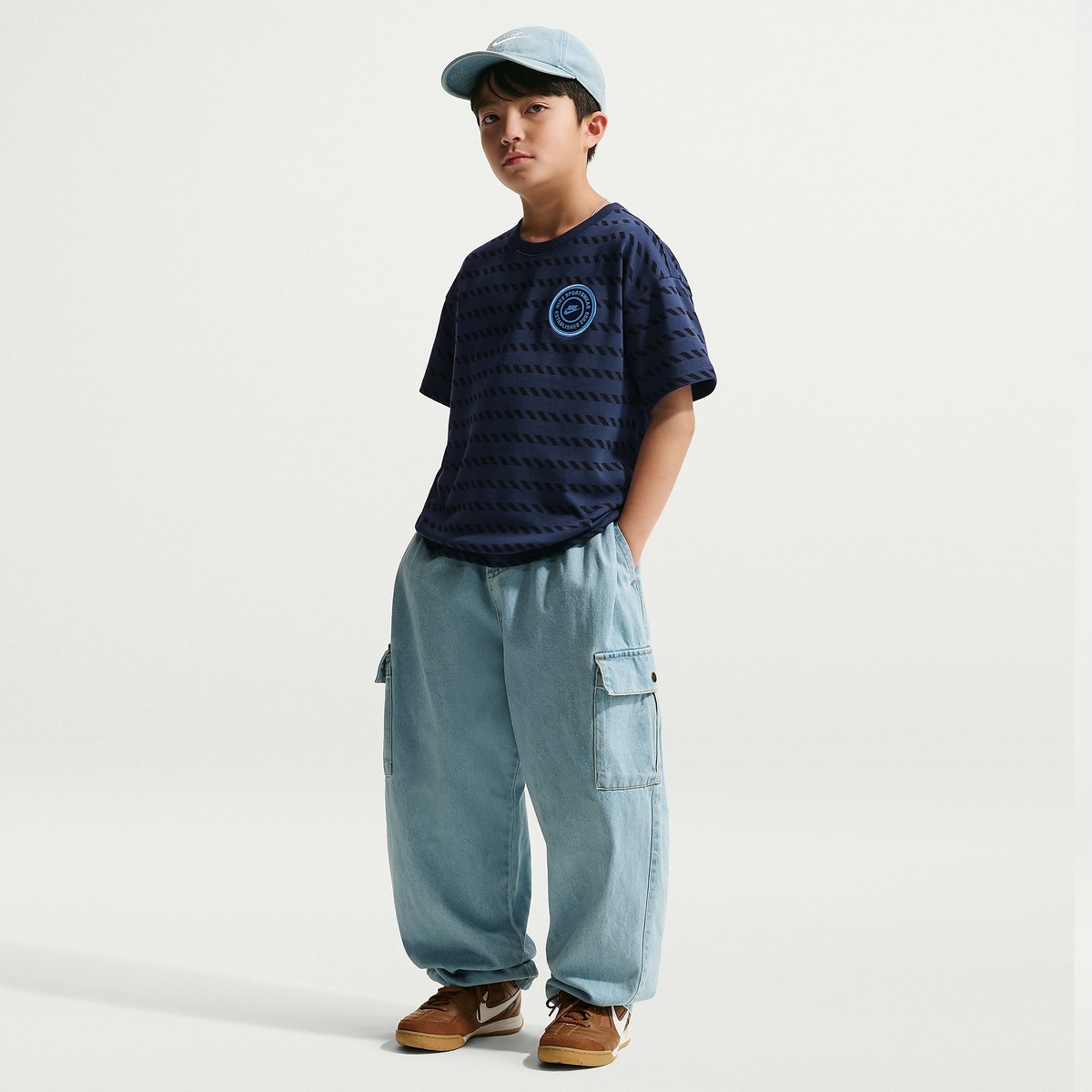 ナイキ YTH NSW M90 HAZ ストライプ S/S Tシャツ