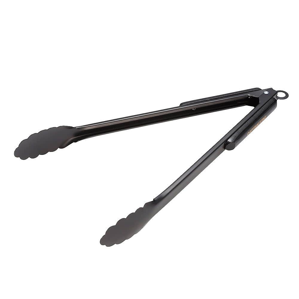 ウッドグリップ　トング35cm(ブラックチタンコート)