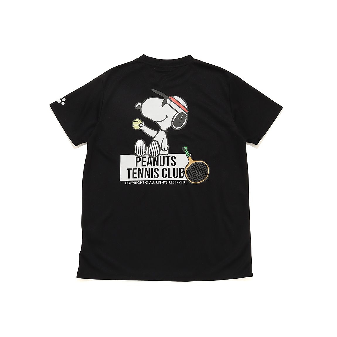 26PEANUTSテニスバックプリントTシャツ