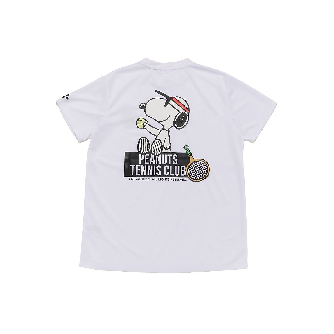 26PEANUTSテニスバックプリントTシャツ