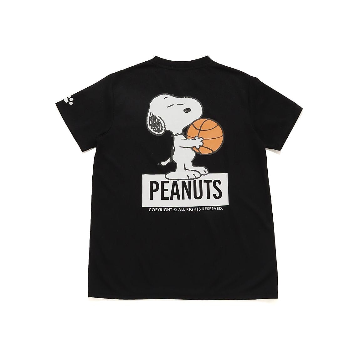 26PEANUTSバスケバックプリントTシャツ