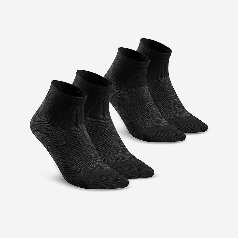 Decathlon 2足組アンクル丈ソックス HIKE 100 BLK