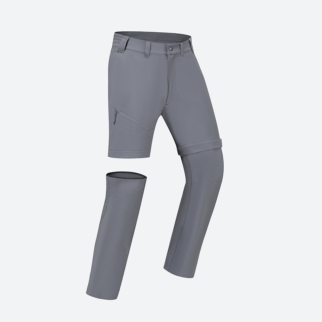 Decathlonメンズ 2WAY モジュールパンツ MH100 GRY