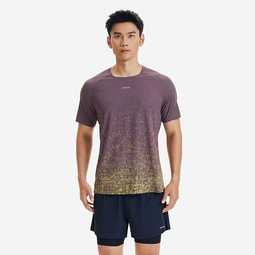 KIPRUNメンズTシャツRUN500 RESIST BRN