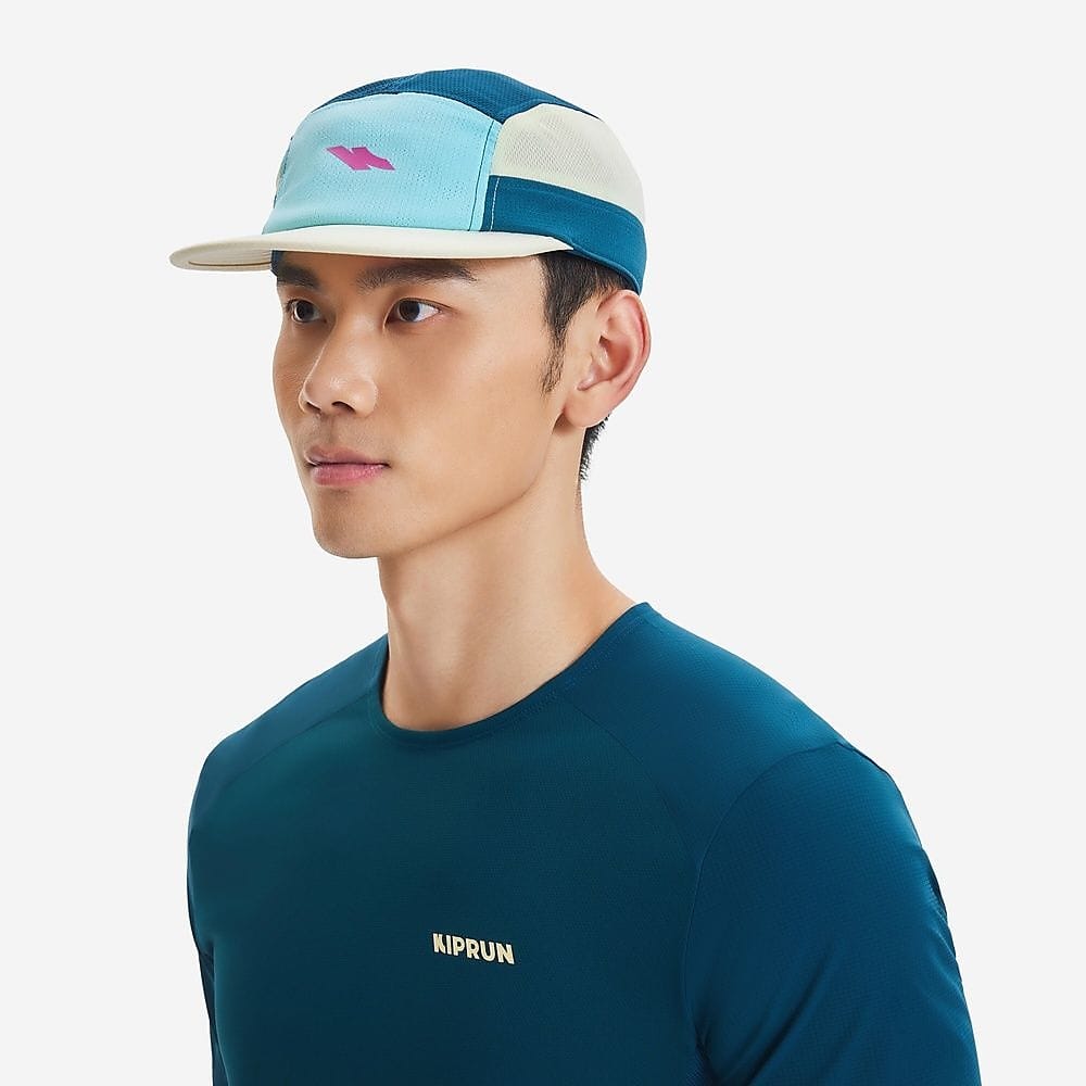 KIPRUN ユニセックス ランニングキャップ 5パネル BLU YEL