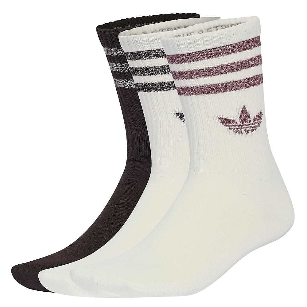 3 STRIPES GLITTER CREW SOCKS 3 PAIRS