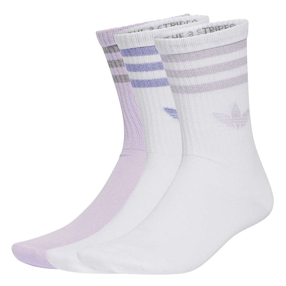 3 STRIPES GLITTER CREW SOCKS 3 PAIRS