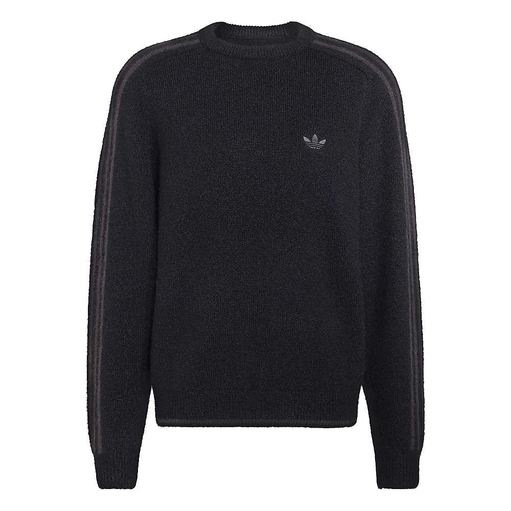 3 STRIPES FLUFFY KNIT CREW