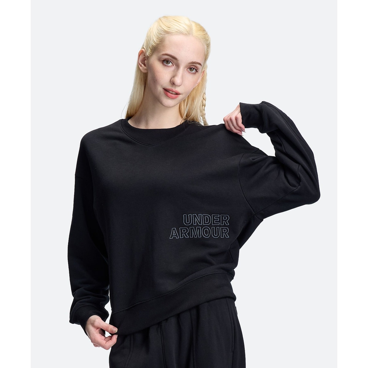 UA ESSENTIAL TERRY EMBROIDERY CREW