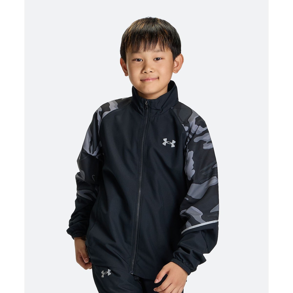 UA TRICOT PRINT WOVEN FULL-ZIP JACKET