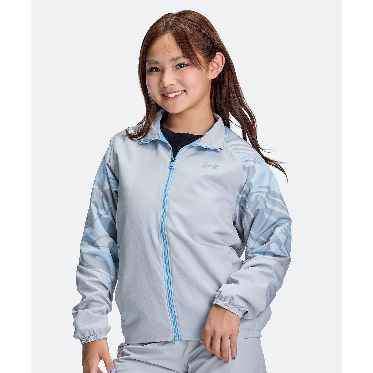 UA TRICOT PRINT WOVEN FULL-ZIP JACKET