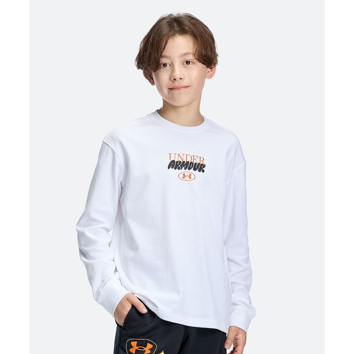 UA HEAVYWEIGHT COTTON GRAPHIC LONG SLEEVE T-SHIRT