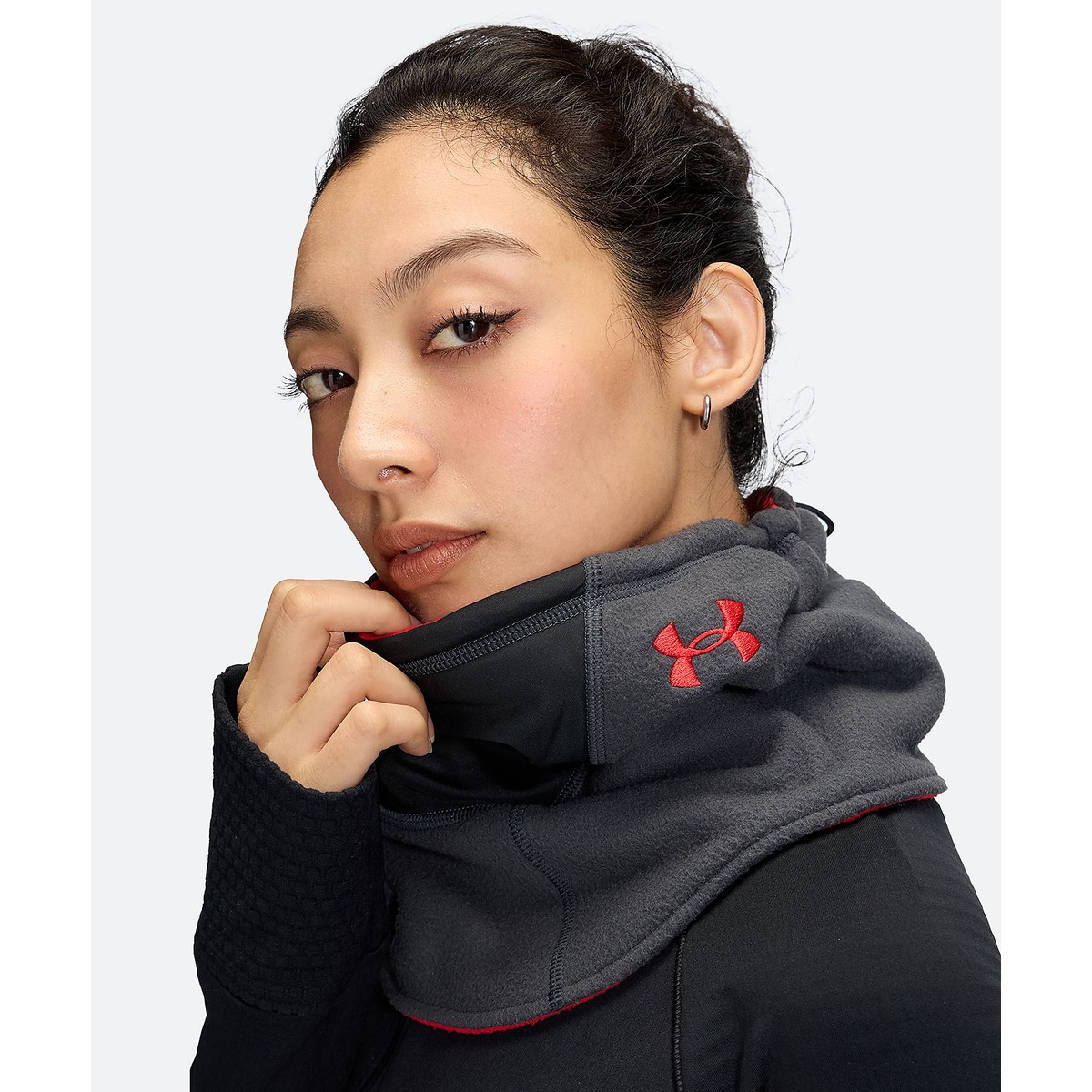 UA FLEECE REVERSIBLE NECK GAITER