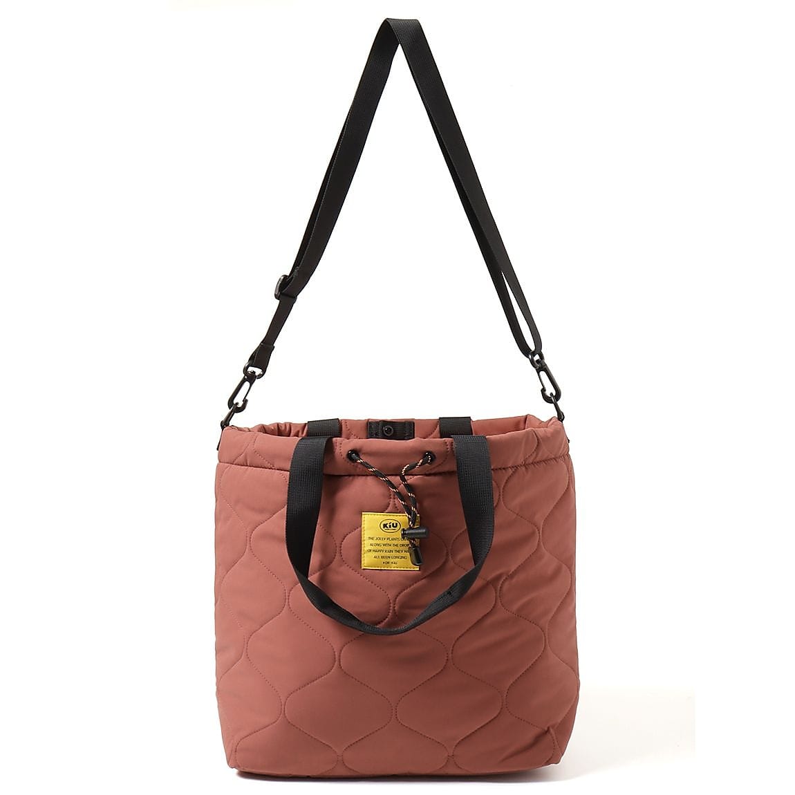 [KiU PADDED DRAWSTRING TOTEBAG]テラコッタ