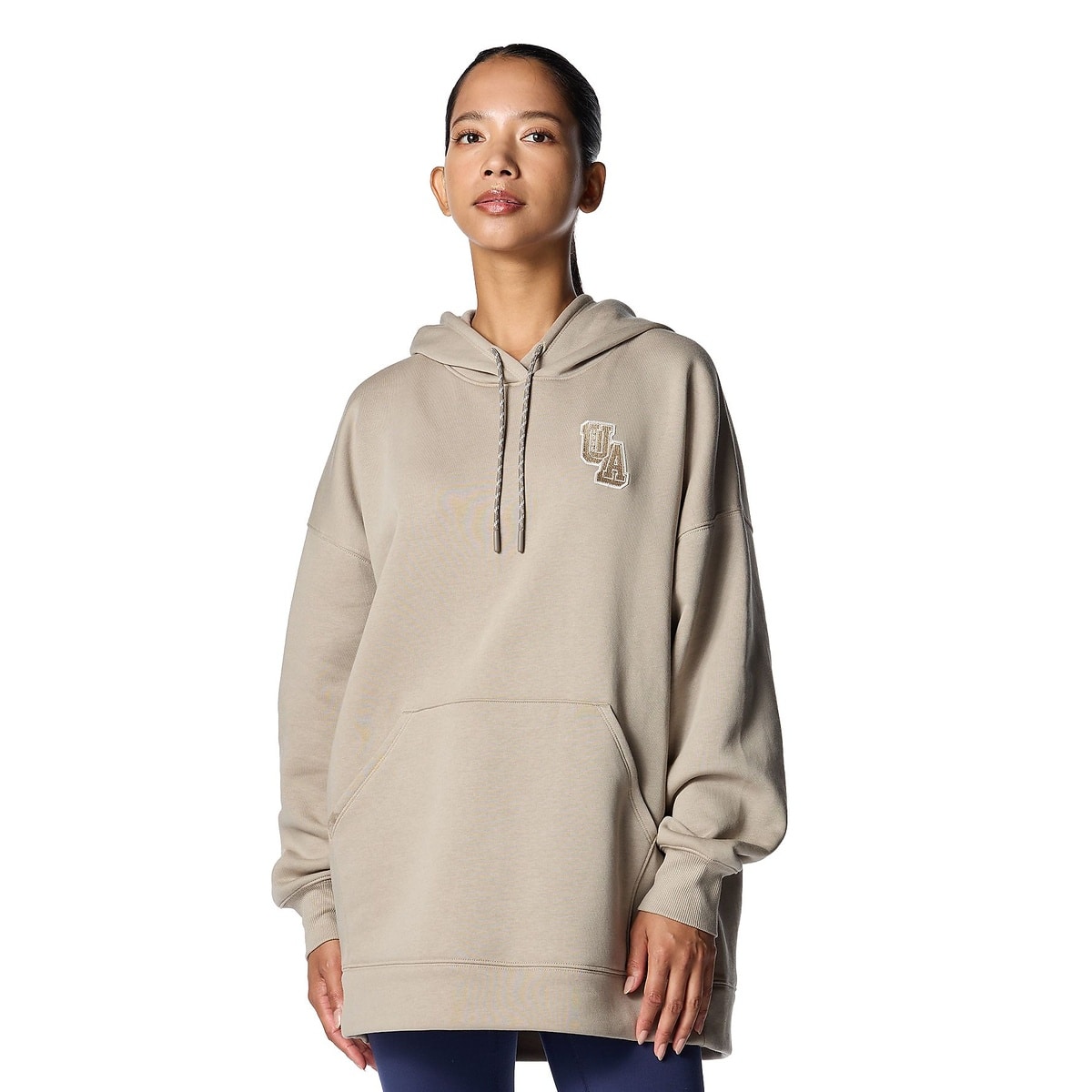 UA RIVAL FLEECE TUNIC HOODIE