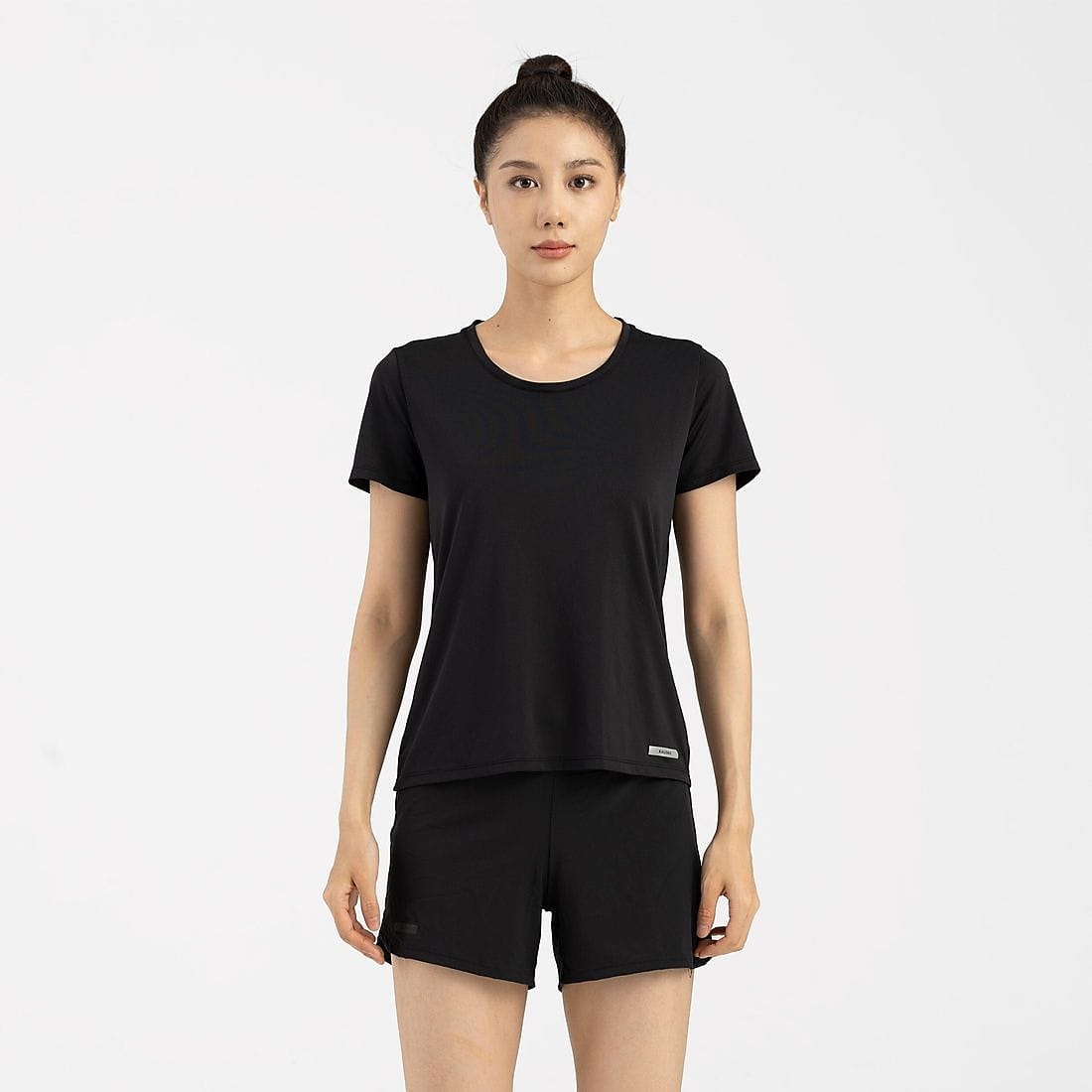 ランニング レディース Tシャツ 透湿性 DRY 100 BLK