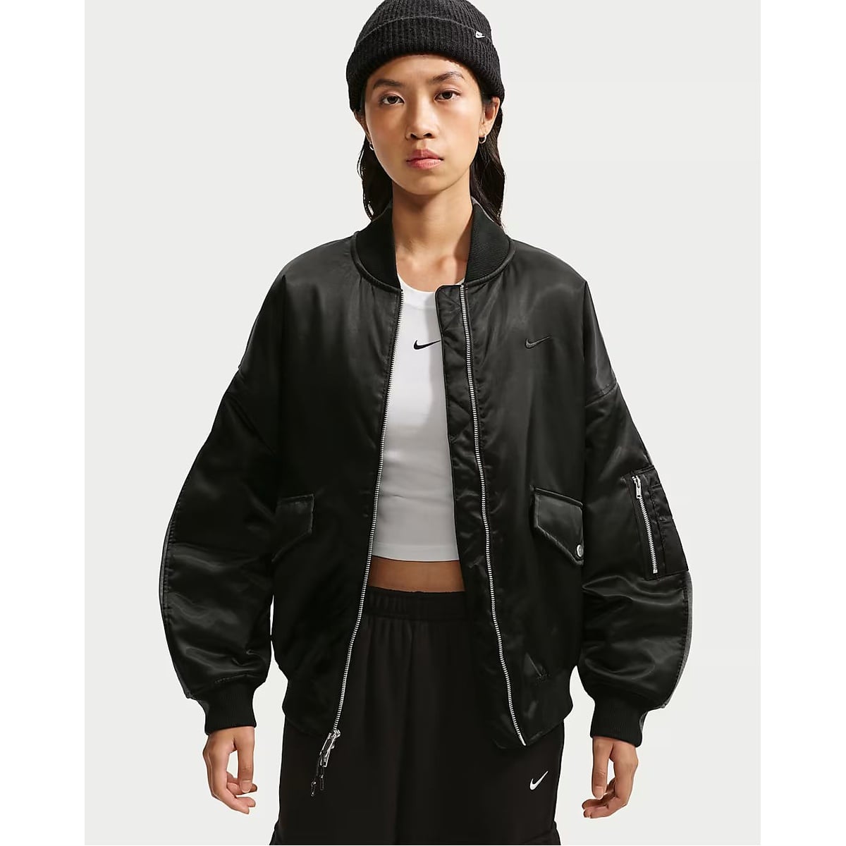 AS W NK STDO HYBRID BOMBER JKT