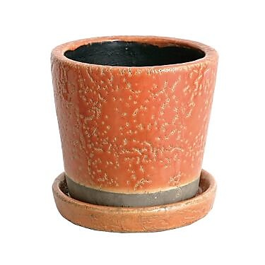 COLOR GLAZED POT ORANGE (カラー グレーズド ポット) M