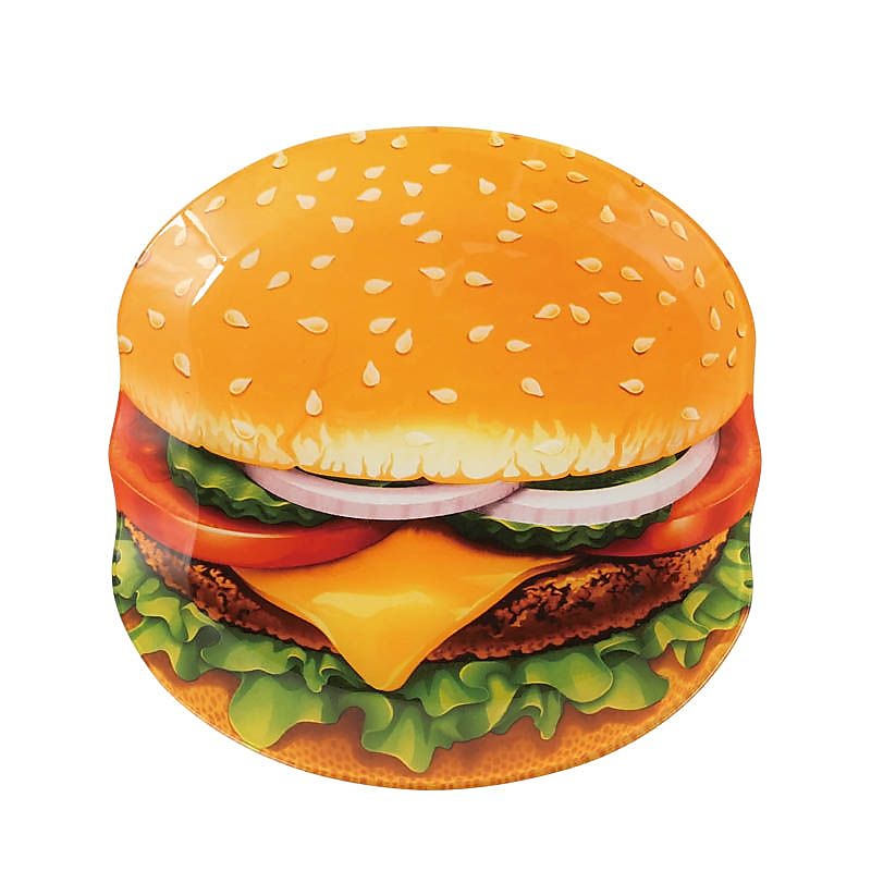 GLASS FARMER PLATE HAMBURGER
