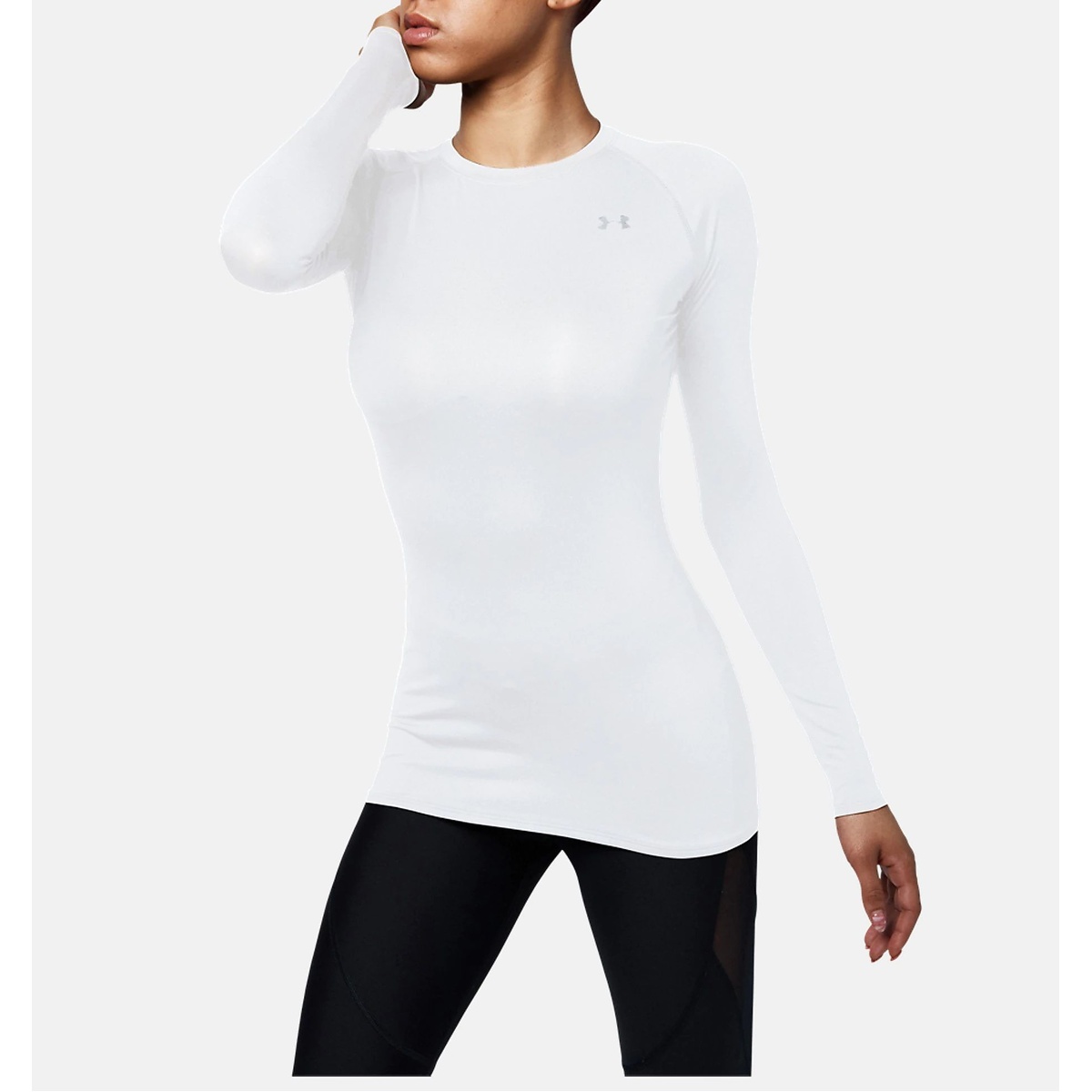 UA HEATGEAR COMPRESSION LONG SLEEVE CREW NECK SHIRT