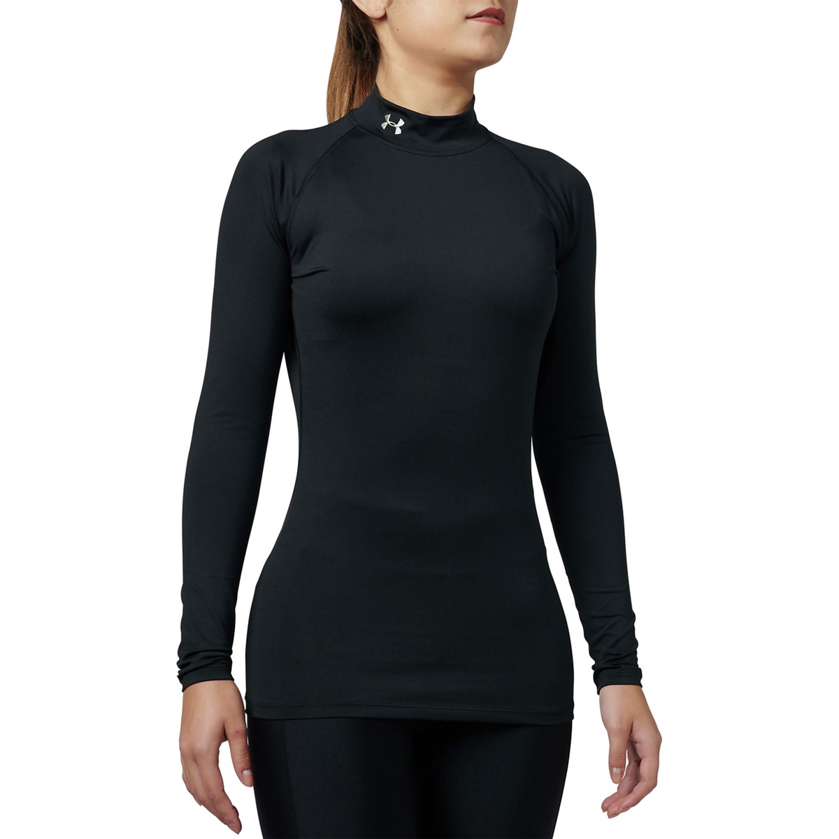 UA HEATGEAR COMPRESSION LONG SLEEVE MOCK NECK SHIRT