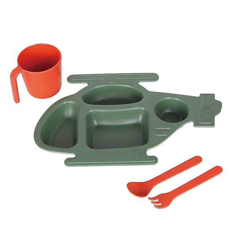 M&B KIDS PLATE SETHELICOPTER