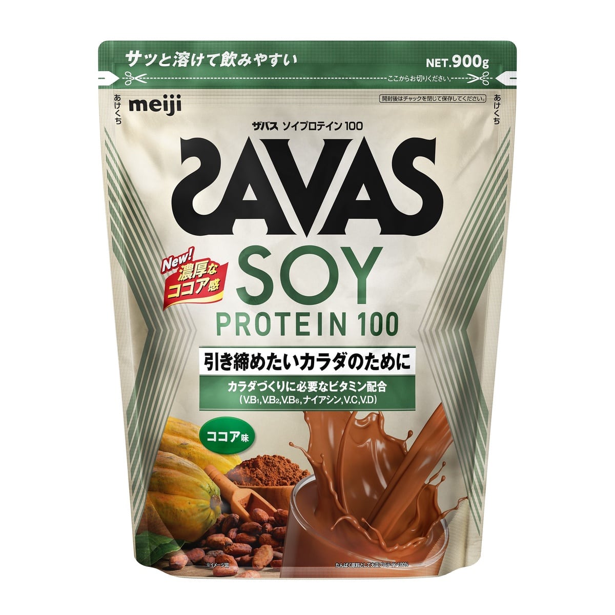 ザバスソイプロテイン100ココア味900G