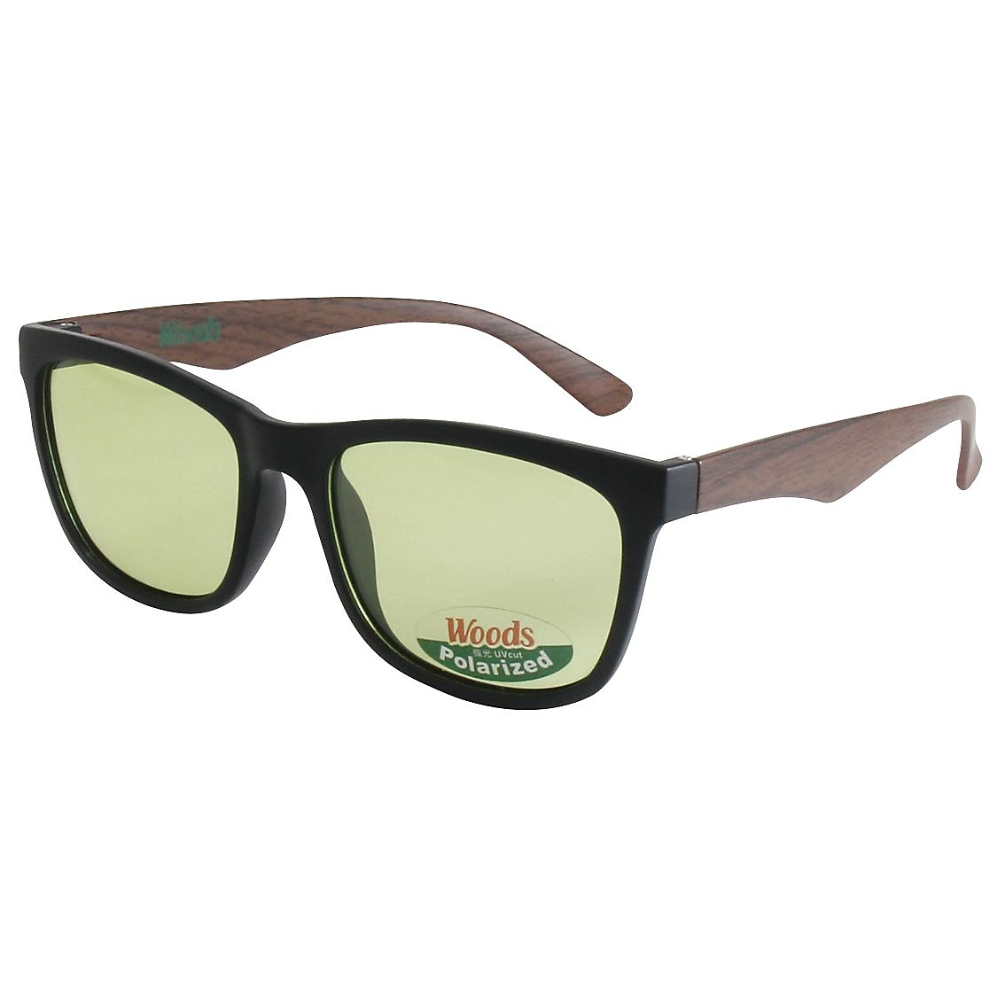 WOODS ウッズ　偏光　明るいカラーレンズ　アウトドア　フィッシング向け　サングラス　ストラップ付き