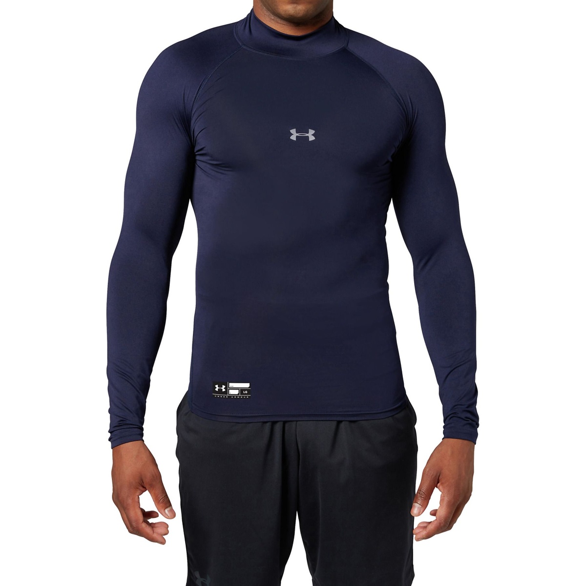 UA HEATGEAR ARMOUR COMPRESSION LONG SLEEVE MOCK NECK SHIRT