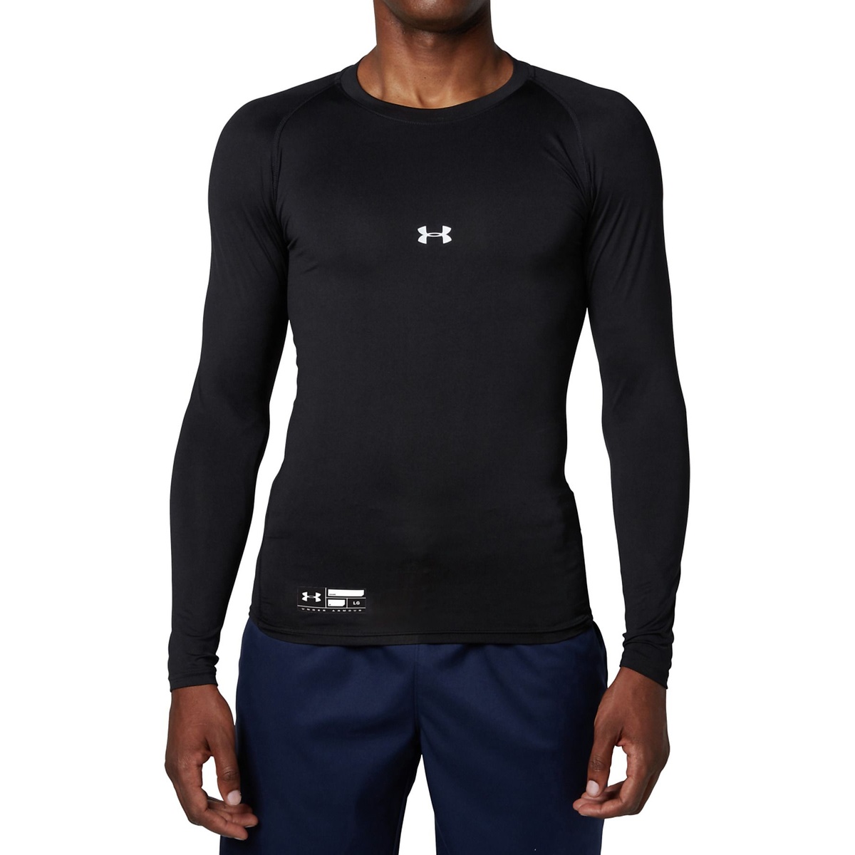 UA HEATGEAR ARMOUR COMPRESSION LONG SLEEVE CREW NECK SHIRT